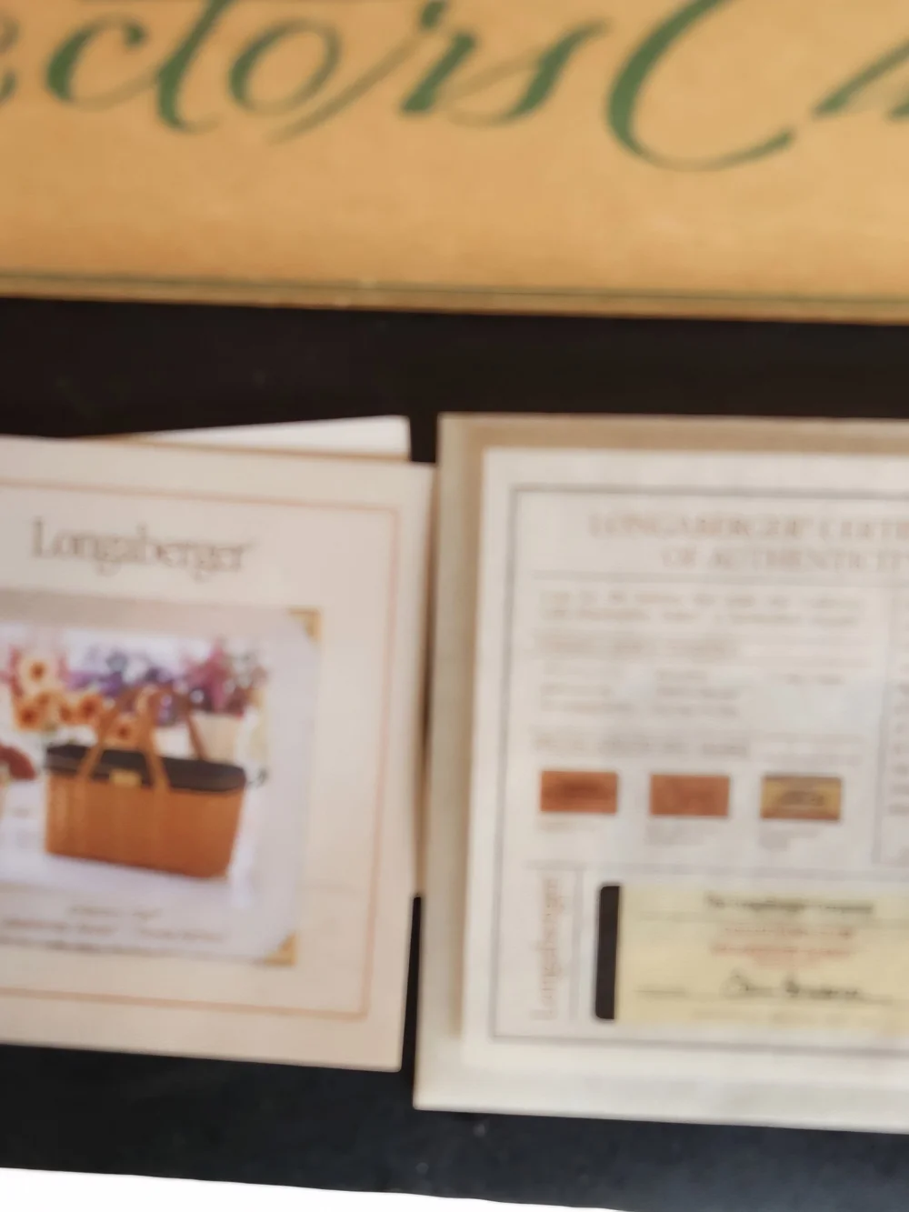 Longaberger Collector Club 2003 Second Edition Charter Membership Combo Basket